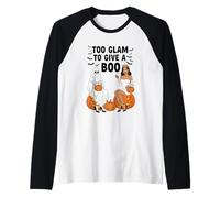 Troppo Glam To Give A Boo Halloween Fun Maglia con Maniche Raglan