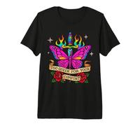 Troppo Queer for Your Comfort Butterfly Dagger Pride Art Maglietta Premium
