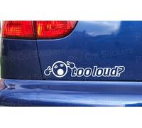 Troppo Rumoroso? Adesivo Decal In Vinile Per Parafango Auto Divertente
