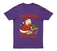 Troppo stanca per questa maglietta unisex regalo retrò stagionale...