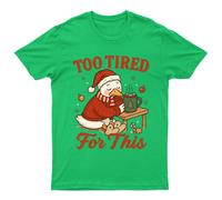 Troppo stanca per questa maglietta unisex regalo retrò stagionale...