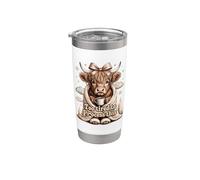 Troppo stanco per elaborare questa accogliente mucca Bicchiere termico in acciaio inox doppia parete