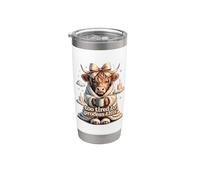 Troppo stanco per elaborare questa accogliente mucca Bicchiere termico in acciaio inox doppia parete