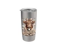 Troppo stanco per elaborare questa accogliente mucca Bicchiere termico in acciaio inox doppia parete