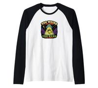 Troppo Strano per Vivere Troppo raro per Essere Normale Divertente Rana aliena Maglia con Maniche Raglan