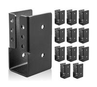 TROPTOLKY 12 ganci per travetti nascosti, flangia nascosta per binari in legno, staffe per travetti in acciaio Q235, 5,1 x 10,2 cm