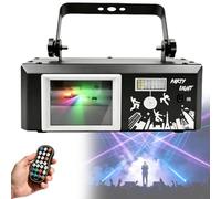 Troqullium Luce laser da discoteca RGBW 6 in 1, luci laser for feste | Con DMX, flash stroboscopico, telecomando e controllo vocale, for Natale, discoteche e spettacoli di luci sul palco