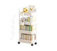 TROT - CAR, organizzatore, auto di stoccaggio mobile | Auto di stoccaggio Car per la casa per il bagno della cucina mensola a rullo 3/4 piani con rulli e ganci, vagoni snack