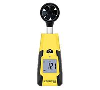 TROTEC BA06 anemometro a elica digitale per vento e flusso d'aria | Misura 1,1-30 m/s, display LCD retroilluminato e valori massimo/medio; palmare per ventilazione, HVAC e outdoor