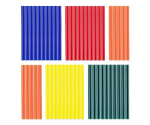 Trotec Confezione di stick di colla a caldo colorati, 50 pezzi (Ø 11 mm)