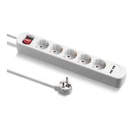 Trotec Multipresa con 5 prese e porte USB, 1,5 m, 230 V - PVH5