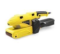 TROTEC PBSS 10 - 600 Levigatrice a nastro 600 Watt con aspirazione della polvere integrata, 2 morsetti da tavolo per il fissaggio dei dispositivi in modalità stazionamento