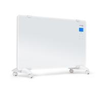 TROTEC Riscaldatore elettrico convettore in vetro TCH 2010 E - potenza termica 1000 W / 2000 W - riscaldatore elettrico con termostato, funzione timer, risparmio energetico, bianco