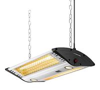 TROTEC Riscaldatore Radiante a Soffitto Design IR 2000 C | Infrarossi, Terrazza | Uscita di Calore a Due Stadi (1.000 W, 2.000 W)