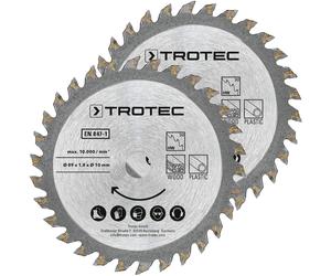 Trotec Set di lame per sega circolare 3 TCT Ø 89 mm, 2 pezzi