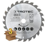 Trotec Set di lame per sega circolare per legno Ø 150 mm (24 denti), 3 pezzi