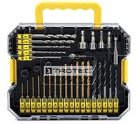 TROTEC set punte e bit esagonali 49 pezzi | Set con punte elicoidali a gambo esagonale, bit di avvitamento e bussole