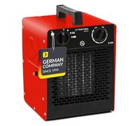 TROTEC TDS 20 C - Riscaldatore elettrico in ceramica, termostato, 3 kW, Rosso/Nero