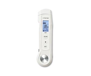 TROTEC Termometro BP2F - termometro digitale per carne per cucinare - campo di misura da -40 °C a +200 °C, infrarossi fino a +280 °C, IP65, lampada LED