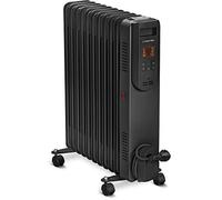 TROTEC TRH 25 E Radiatore a olio 3 livelli di riscaldamento 2.500 W di potenza calorifica Radiatore a 11 costole 8 min di tempo di riscaldamento Timer Telecomando IR