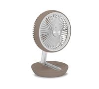 TROTEC Ventilatore da tavolo TVE 2B - Mini ventilatore silenzioso da 25 W, 2 livelli, girevole a 360°, ideale per ufficio, camera da letto, campeggio, viaggi e casa, compatto, marrone