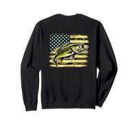 Trotta Americana Bandiera Basso Backprint Felpa