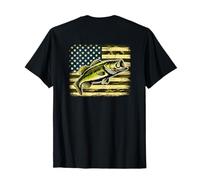 Trotta Americana Bandiera Basso Backprint Maglietta