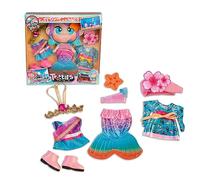 Trotties - Look del mondo, 3 Outfits di diversi paesi per bambole grandi 35 cm, Giappone, India e Australia, 3 anni, Famosa (TFT16000)