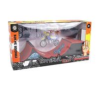 TROTTIFUN - Set 2 Finger Skates, una doppia rampa e 1 moto - 031460 - Metallo e Plastica - Skateboard - Dito - Giocattolo per Bambini - Compleanno - Regalo - Skateboard - A partire dai 3 anni