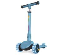Trottinette brillante a LED pieghevole a 3 ruote Zinc Bleu