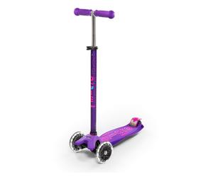 Trottinette Maxi Micro Deluxe LED Viola per Bambini da 5 a 12 Anni - Nouvo