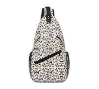 Trotting Flat Coated Retrievers Paw Crossbody Sling Bag Crossbody Borsa a tracolla Vita Fanny Pack Uomini Donne