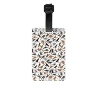 Trotting Flat Coated Retrievers Paw Etichette per bagagli Etichette per bagagli Valigia Id Tag Set di etichette per borsa Etichette Accessori da viaggio Regalo