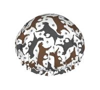 Trotting Flat Coated Retrievers Paw print Elegante cuffia da a Cuffia da a riutilizzabile Cuffia da a grande per donne per trecce Capelli lunghi