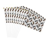 Trotting Flat Coated Retrievers Stampa di zampa Bandiera Portatile Bandiere Feste Feste Feste Decorazioni Riunione Eventi