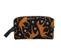 Trotto Rhodesian Ridgeback Nero, Borsa per il trucco Borsa per cosmetici Borsa da viaggio portatile da viaggio Borsa per trucco Organizer