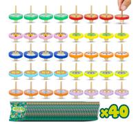 TROTTOLA BAMBINI LEGNO ANIMALI GIUNGLA PACK 40 GIOCATTOLI EDUCATIVI GADGET COMPL