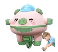 Trottola elettrica con maiale - per l'equilibrio automatico, modello di apprendimento creativo con funzione di rotazione stabile, figura di animazione divertente, allenamento educativo per