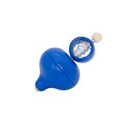 Trottola in legno, trottola classica con azionamento a corda (blu) 6420