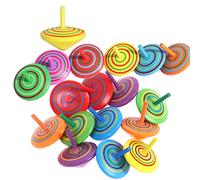 Trottola Legno, 25pcs Trottola Colorati Artigianali, Trottole Compleanno Bambini, Trottola Bambini, Regalo di Compleanno per bambini di 3-7 anni (Colore Casuale)
