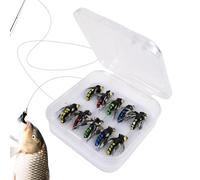 Trouchos di Luros, Kit di filatori per trota per trote 10X Kit di esche per trote con mosca | Design Realistico Catcher di do a plettri, Gancio a gambo corto, per stencil per Dori