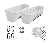 Trough Chicken Feeder 2pcs No Waste Poultry Waterer Bucket Feed Trough