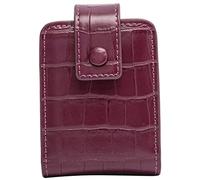 Trousse cosmetica con specchio, portatilissimo rossetto in pelle per viaggiare da donna, organizer per trucchi in rosso vino mistico per viaggi e ufficio