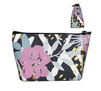 Trousse cosmetica da viaggio per cosmetici Rosa rosa floreale e cinturino, Organizer portapenne per matite per matite/pennelli/monete divertenti per ragazze con cerniera resistente