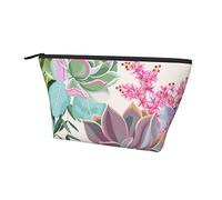 Trousse cosmetica da viaggio per trucchi, colorata, succulenta, floreale, cactus, divertenti ragazze, matita/pennello/monete, portapenne, organizer con cerniera resistente