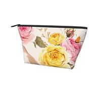 Trousse cosmetica da viaggio per trucchi, fiori, rose floreali e uccelli, divertenti ragazze, matite/pennelli/monete, portapenne, organizer con cerniera resistente