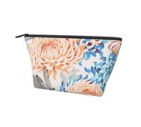 Trousse cosmetica Oxford impermeabile arte cinese margherita blu, custodia per trucchi di grande capacità con cerniera per ragazze donne, porta cosmetici di lusso per penne e matite