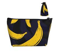 Trousse cosmetica Oxford impermeabile Banana astratta, custodia per trucchi di grande capacità con cerniera per ragazze donne, porta cosmetici di lusso per penne e matite