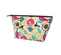 Trousse cosmetica Oxford impermeabile con motivo avocado colorato, astuccio per trucco di grande capacità con cerniera, per ragazze e donne, porta cosmetici di lusso per penne, penne e