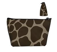 Trousse cosmetica Oxford impermeabile con stampa leopardata in pelle di giraffa, pochette per trucco di grande capacità con cerniera, per ragazze e donne, porta cosmetici di lusso per